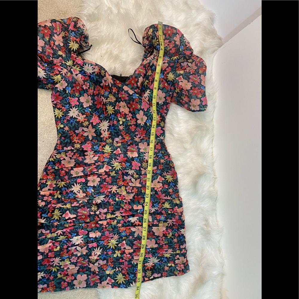 #40 C/MEO Black Garden Floral Mini Dress size M - Picture 8 of 11